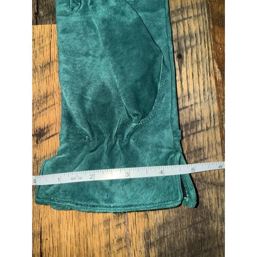 Thinslate Green Pig Suede Leather‎ Gloves Size Large